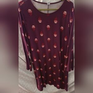 Old Navy large petite long Shreve,  flowy/swing dress